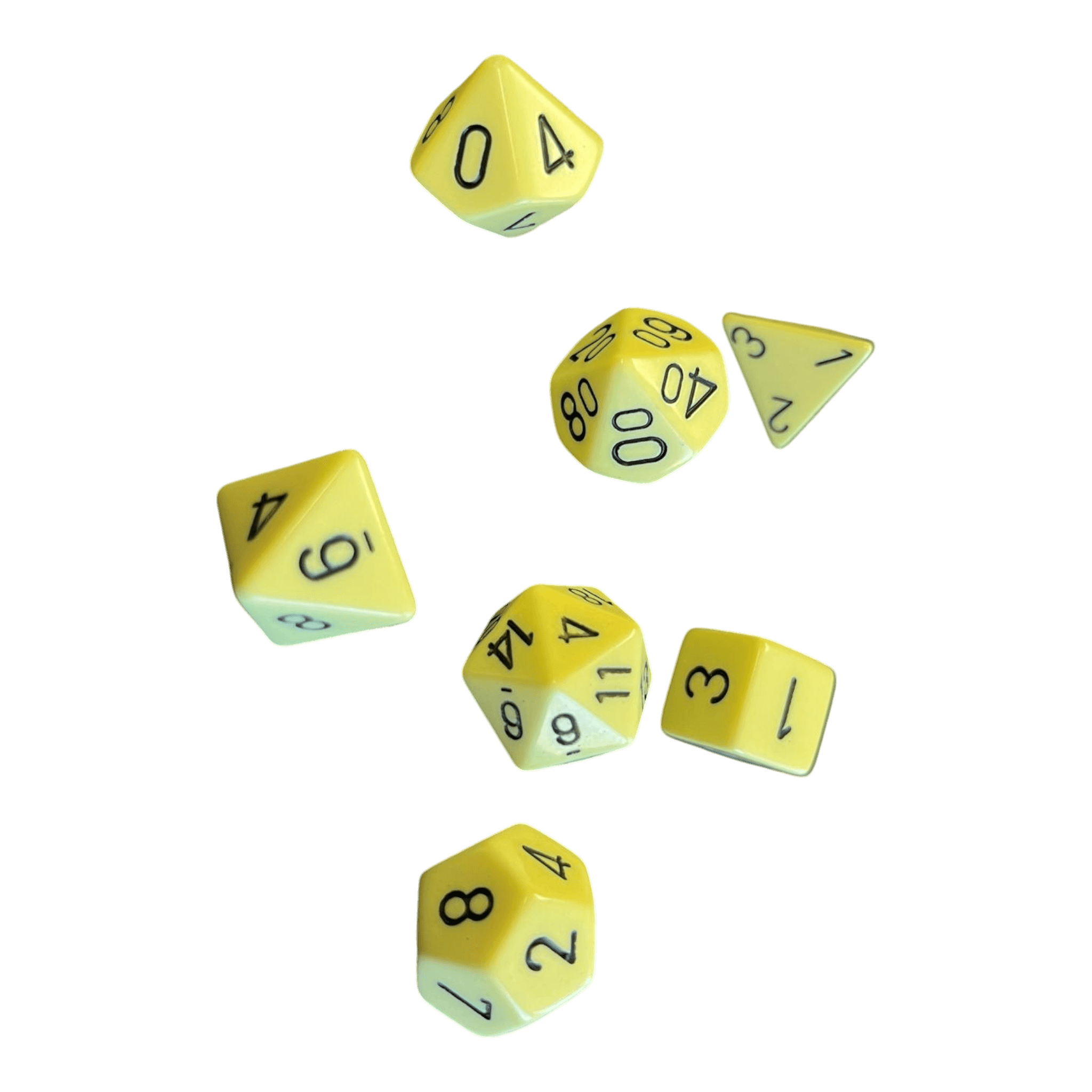 Chessex Opaque Pastel Yellow/black Set