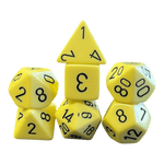 Chessex Opaque Pastel Yellow/black Set
