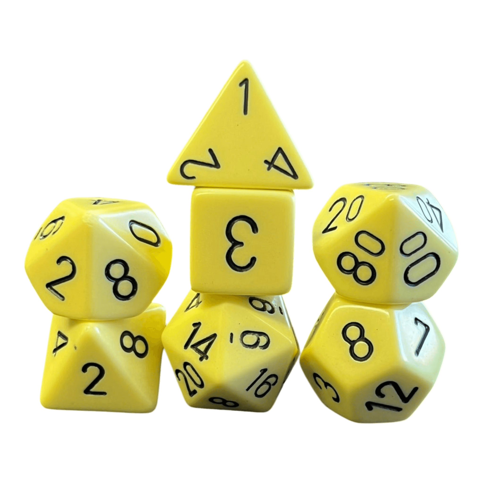 Chessex Opaque Pastel Yellow/black Set