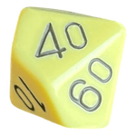 Chessex Opaque Pastel Yellow/black W10-0