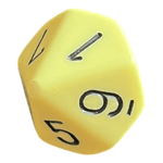 Chessex Opaque Pastel Yellow/black W10