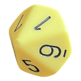 Chessex Opaque Pastel Yellow/black W10