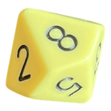 Chessex Opaque Pastel Yellow/black W10