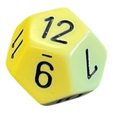 Chessex Opaque Pastel Yellow/black W12