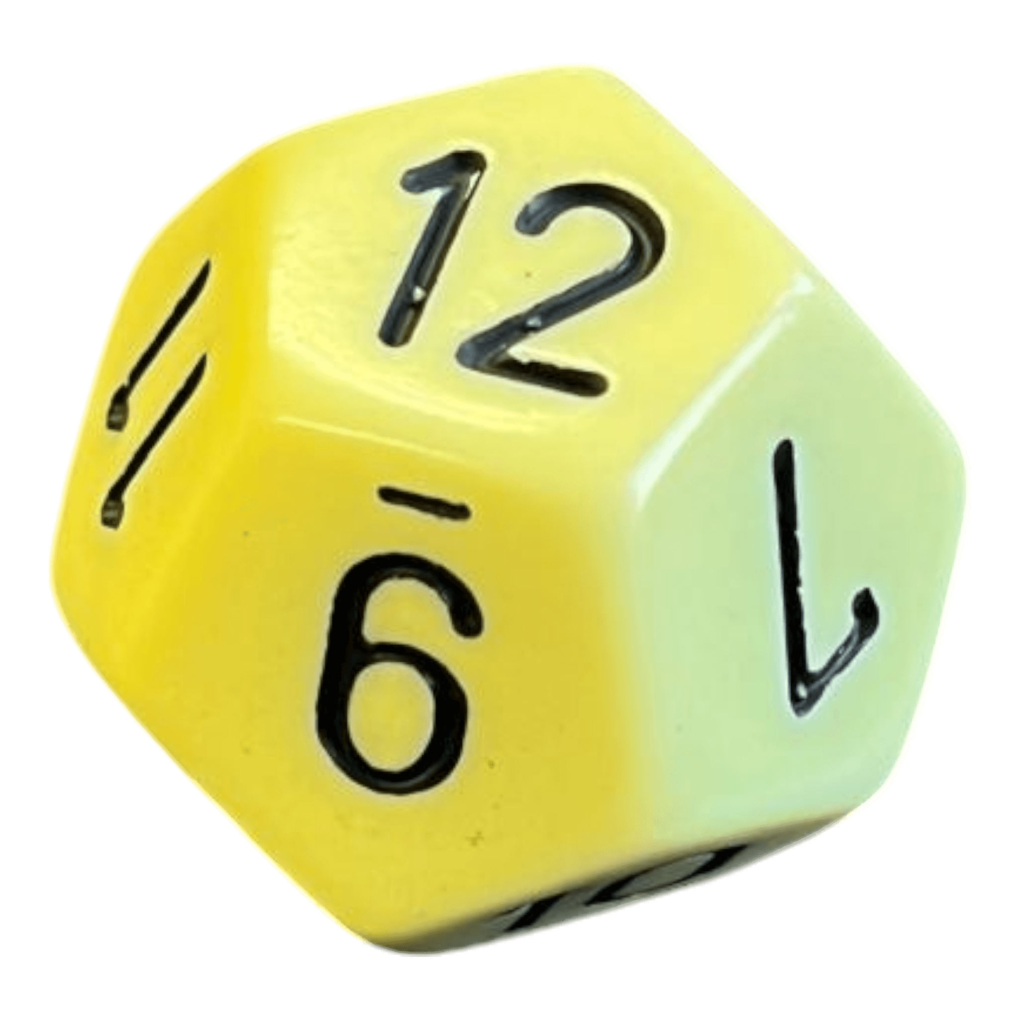Chessex Opaque Pastel Yellow/black W12