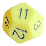 Chessex Opaque Pastel Yellow/black W12