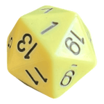 Chessex Opaque Pastel Yellow/black W20