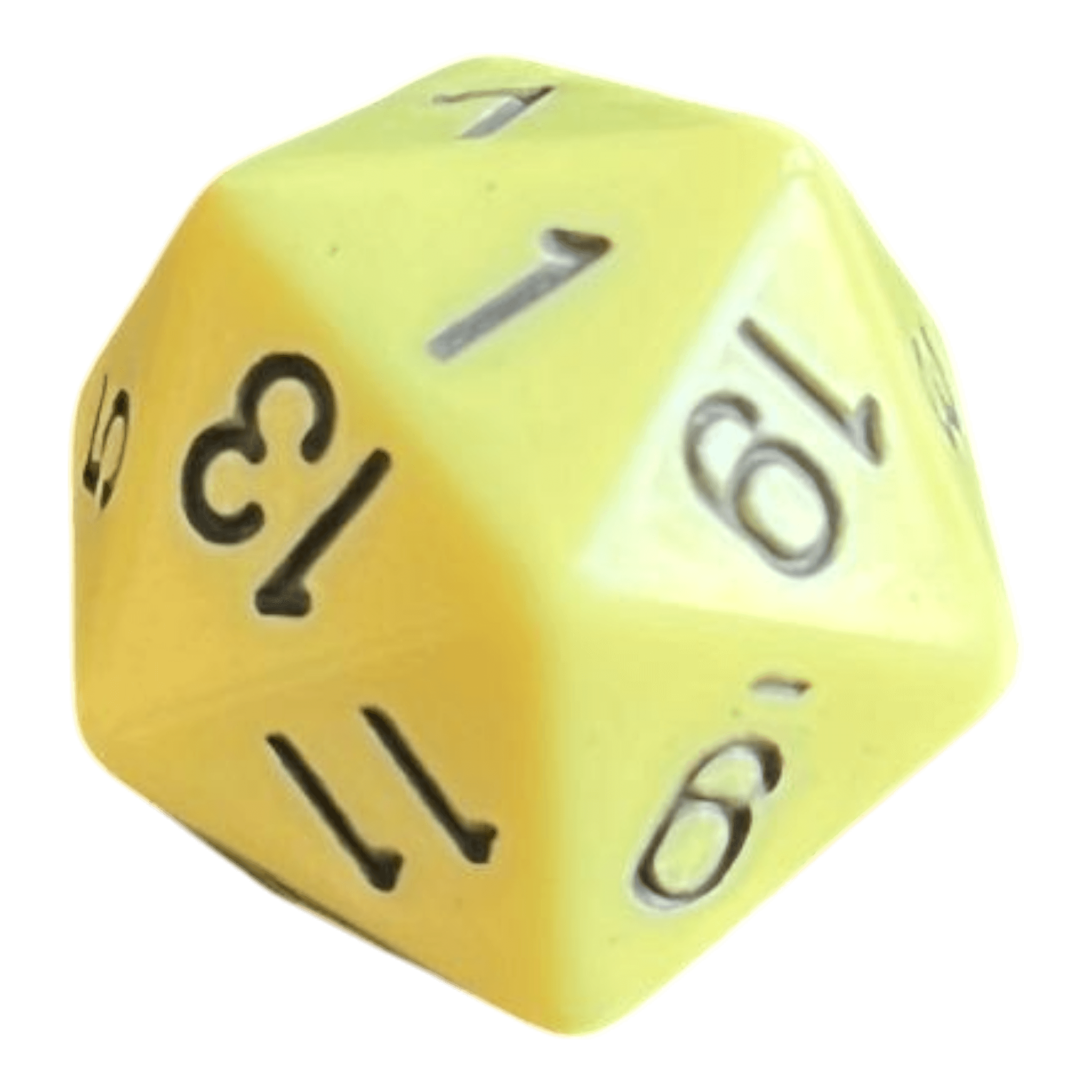Chessex Opaque Pastel Yellow/black W20