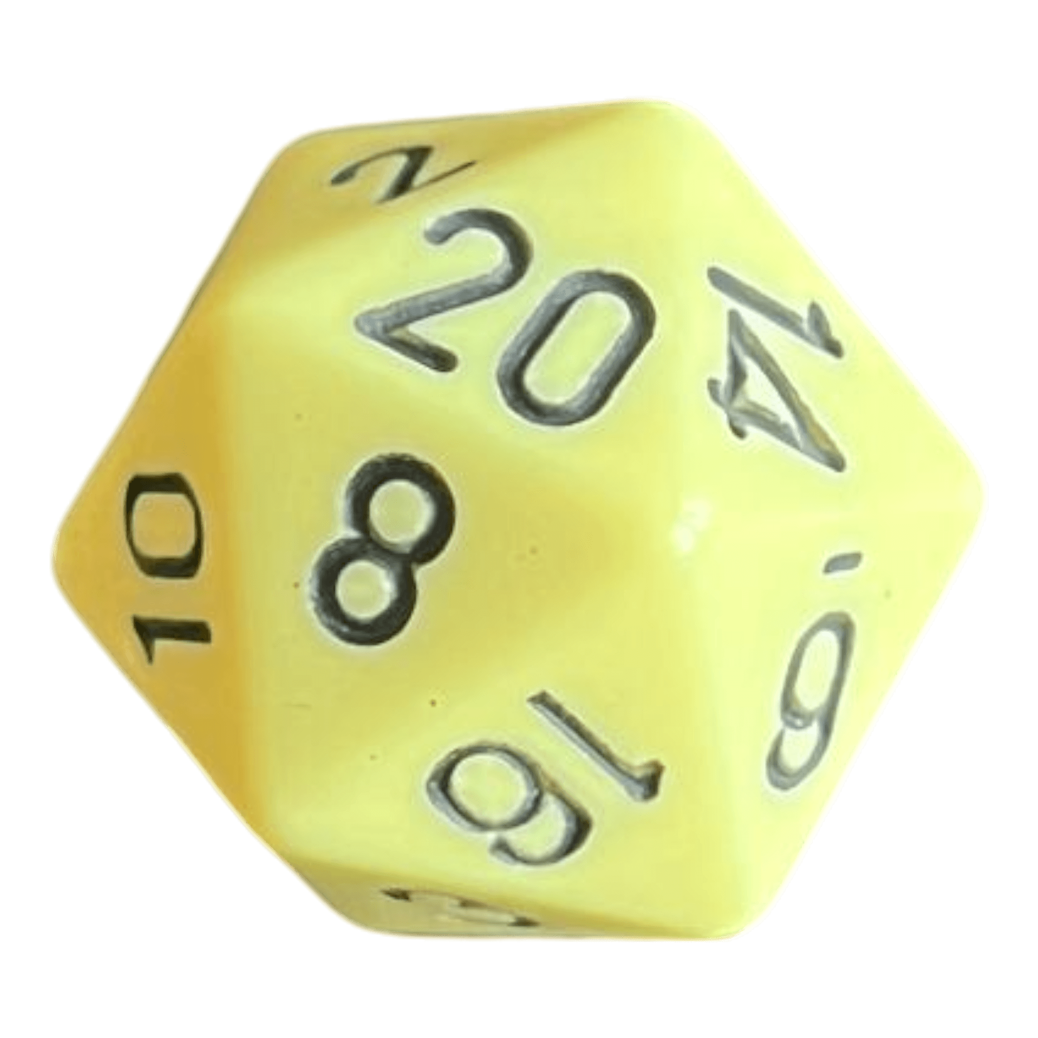 Chessex Opaque Pastel Yellow/black W20