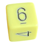 Chessex Opaque Pastel Yellow/black W6