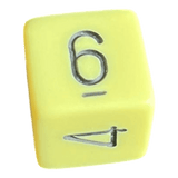 Chessex Opaque Pastel Yellow/black W6