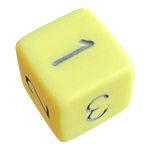 Chessex Opaque Pastel Yellow/black W6