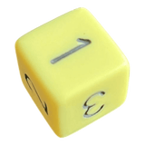 Chessex Opaque Pastel Yellow/black W6