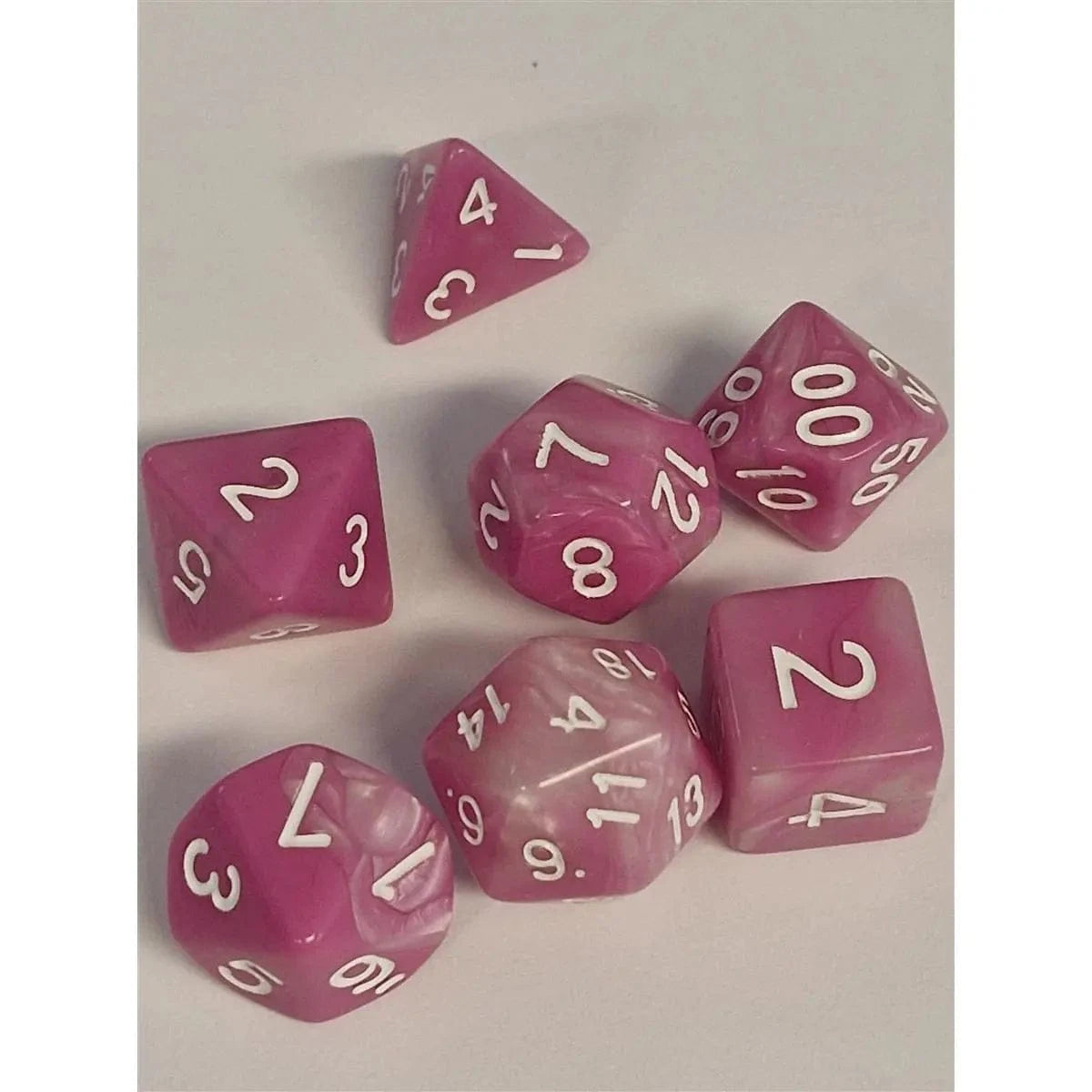 Würfel Stube Perlmutt pink/weiß Set