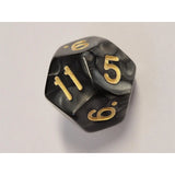 Perlmutt schwarz-grau/gold Set