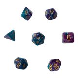 Würfel Stube Perlmuttwürfel Set in Blau & Lila