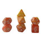 Würfel Stube Perlmuttwürfel Set in Orange & Gelb