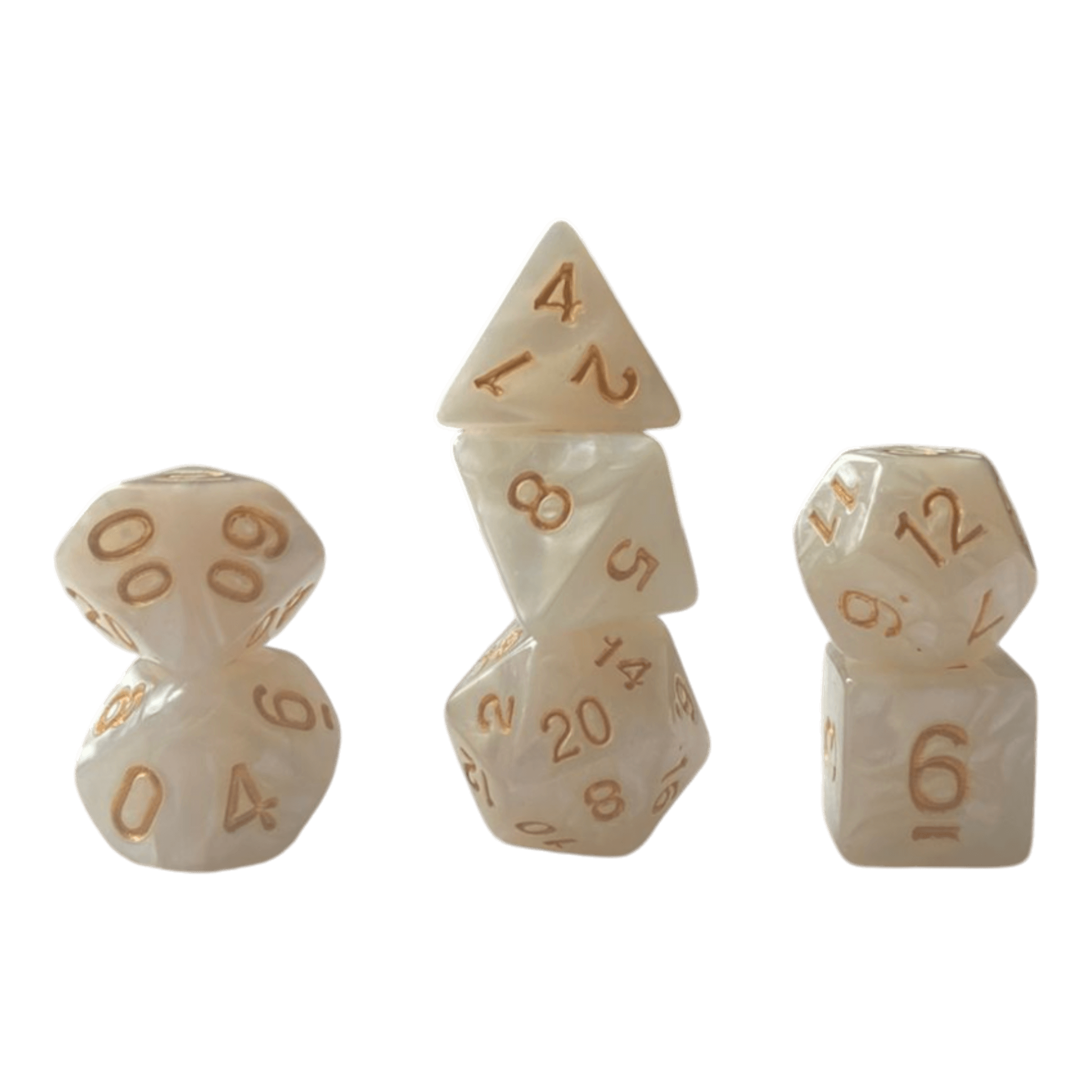 Philos Perlmuttwürfel Set in weiß