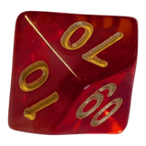 Rotes Würfelset – Matt/Transparent mit Nebeloptik (7er Set)