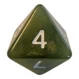 Olivgrüner Glitzerwürfel W8