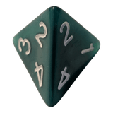 Marmorierte Würfel 7er Set in Dunkelgrün