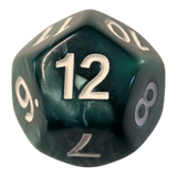 Marmorierte Würfel 7er Set in Dunkelgrün