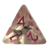 Rabbit Dice Set / Hasenwürfel 7er Set (transparent / rosa)