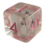 Rabbit Dice Set / Hasenwürfel 7er Set (transparent / rosa)