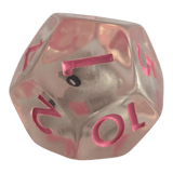 Rabbit Dice Set / Hasenwürfel 7er Set (transparent / rosa)