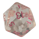 Rabbit Dice Set / Hasenwürfel 7er Set (transparent / rosa)
