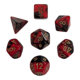 Chessex Gemini Black-Red/gold 7er MINI Set