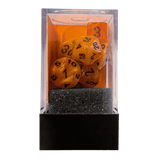 Chessex Vortex Orange/black 7er MINI Set