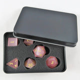 Pinkes Katzenauge Set mit Metallbox