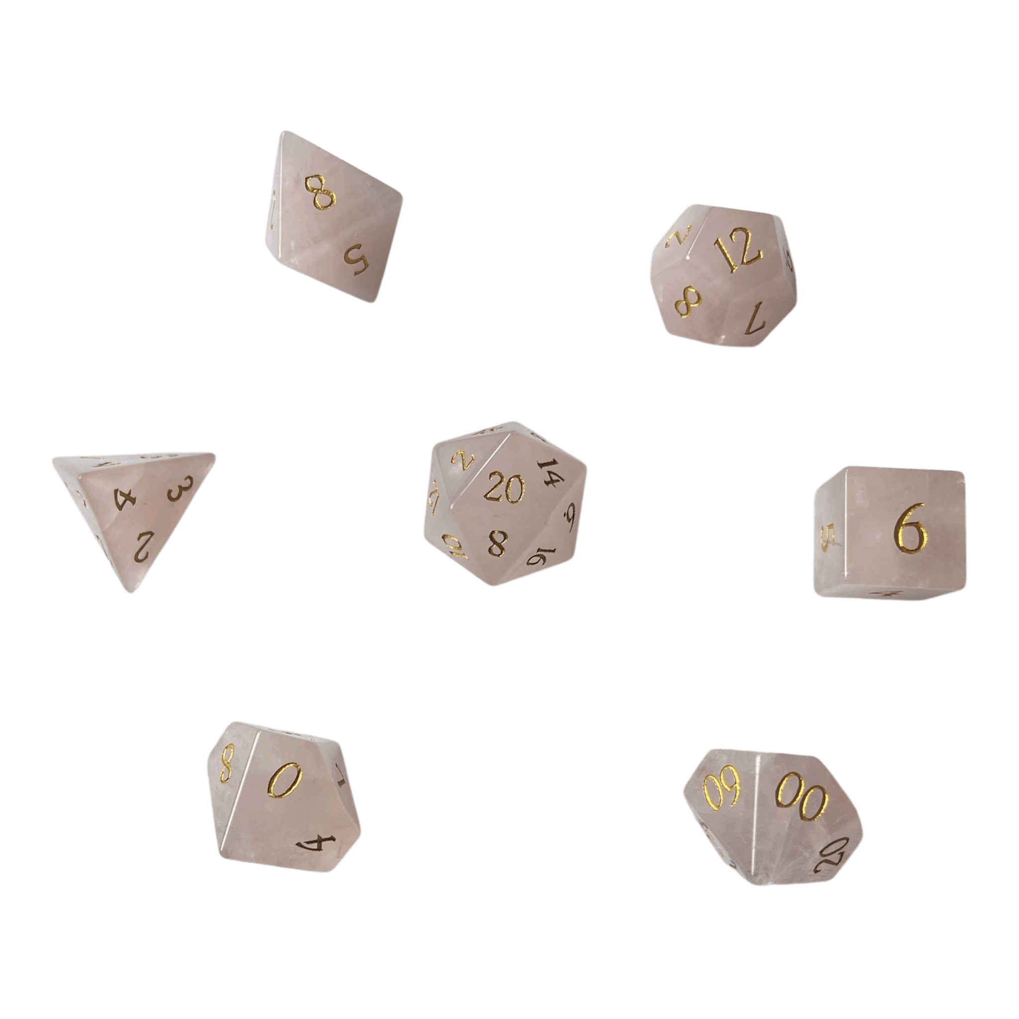 Waerfel Stube Rosenquarz Edelsteinwürfel Set