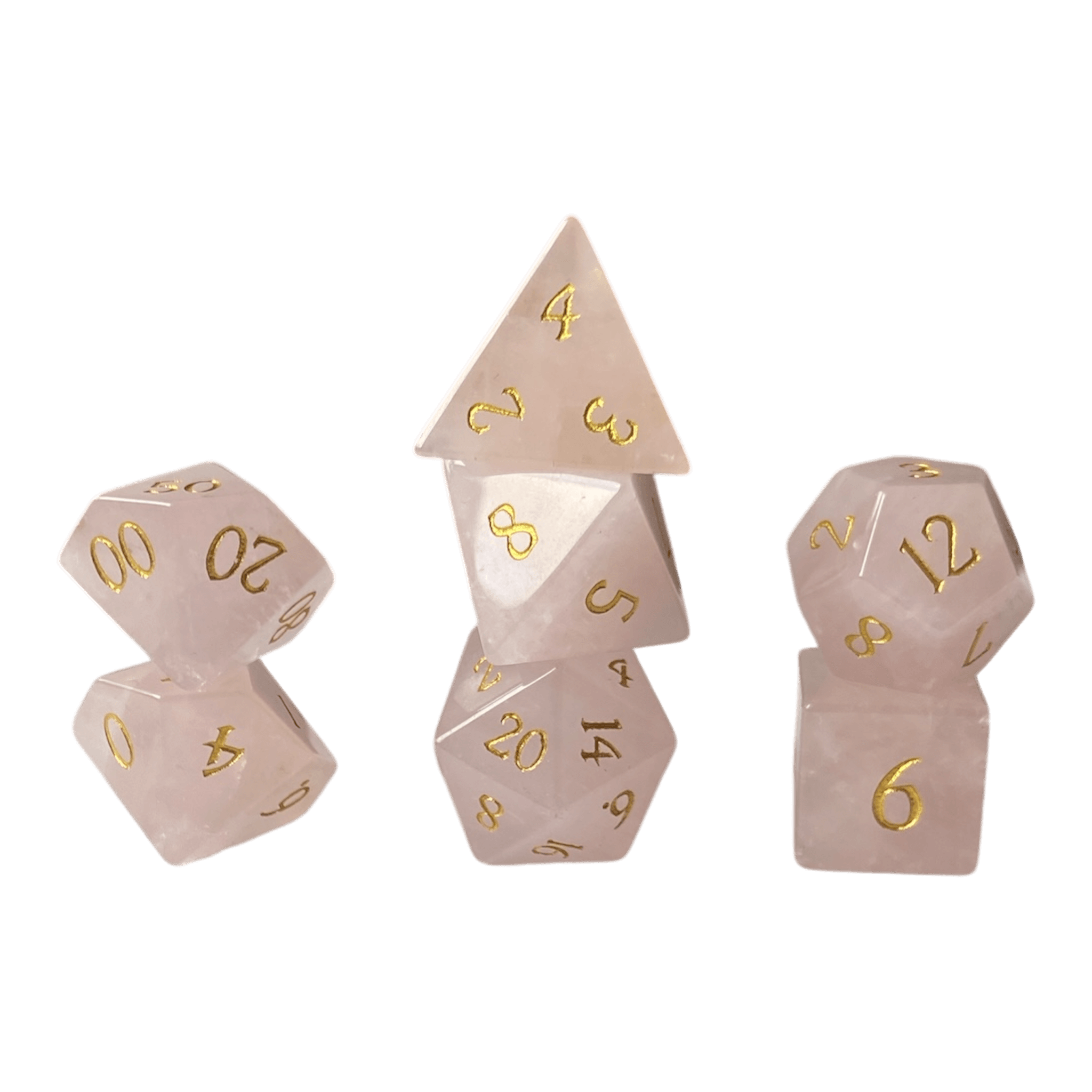 Waerfel Stube Rosenquarz Edelsteinwürfel Set