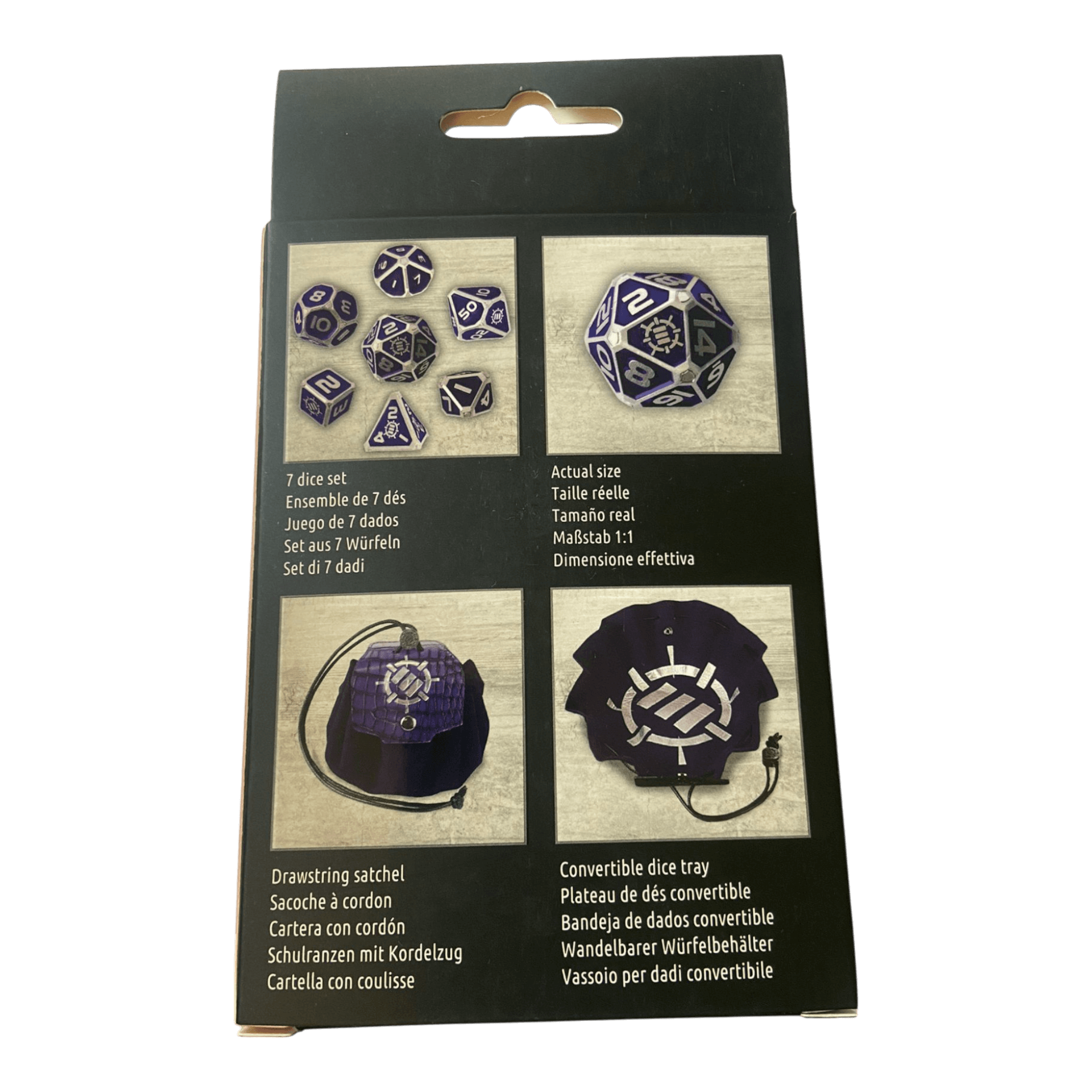 Q Workshop RPG Metallwürfel Set (Lila) Enhance Collectors Edition