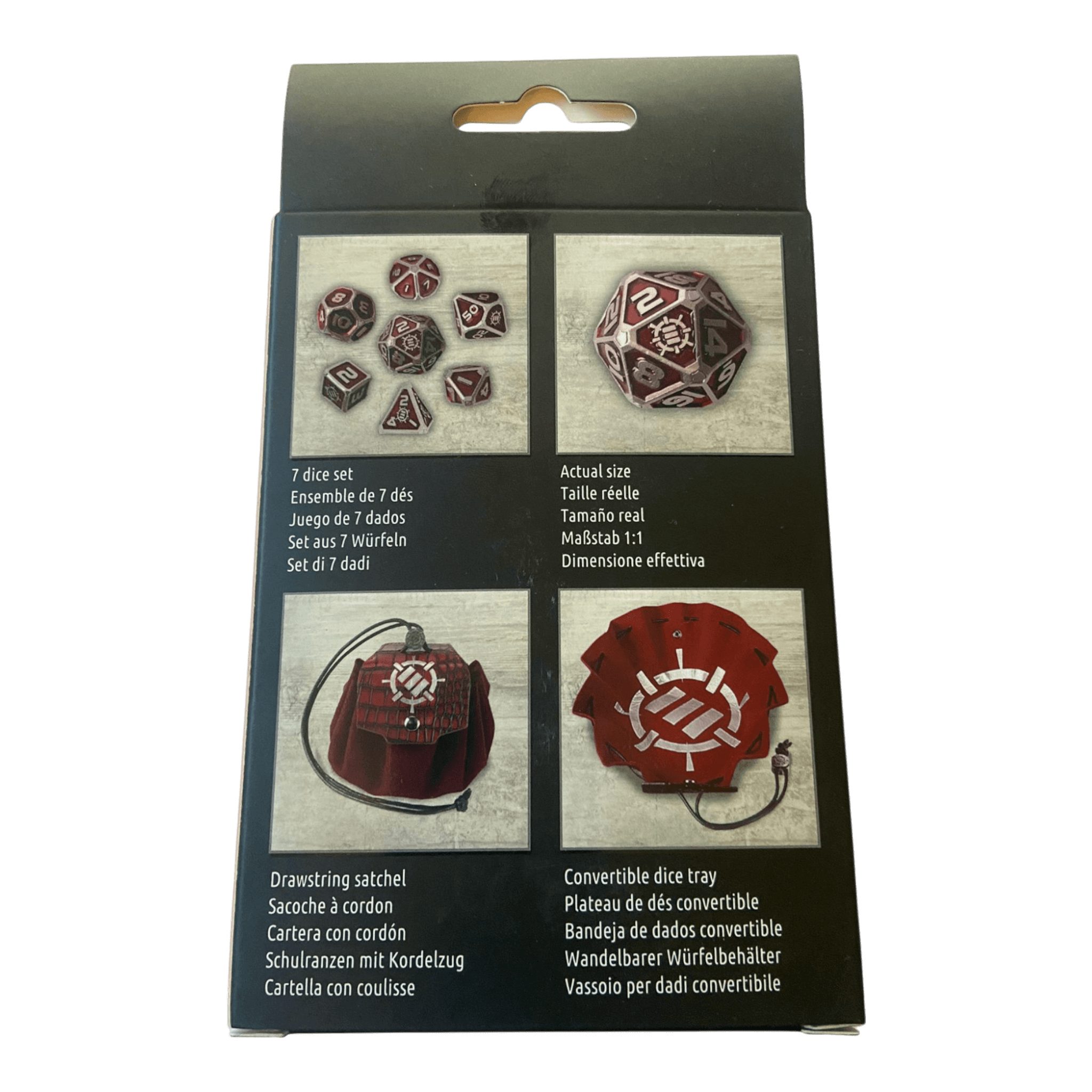 Q Workshop RPG Metallwürfel Set (Rot) Enhance Collectors Edition