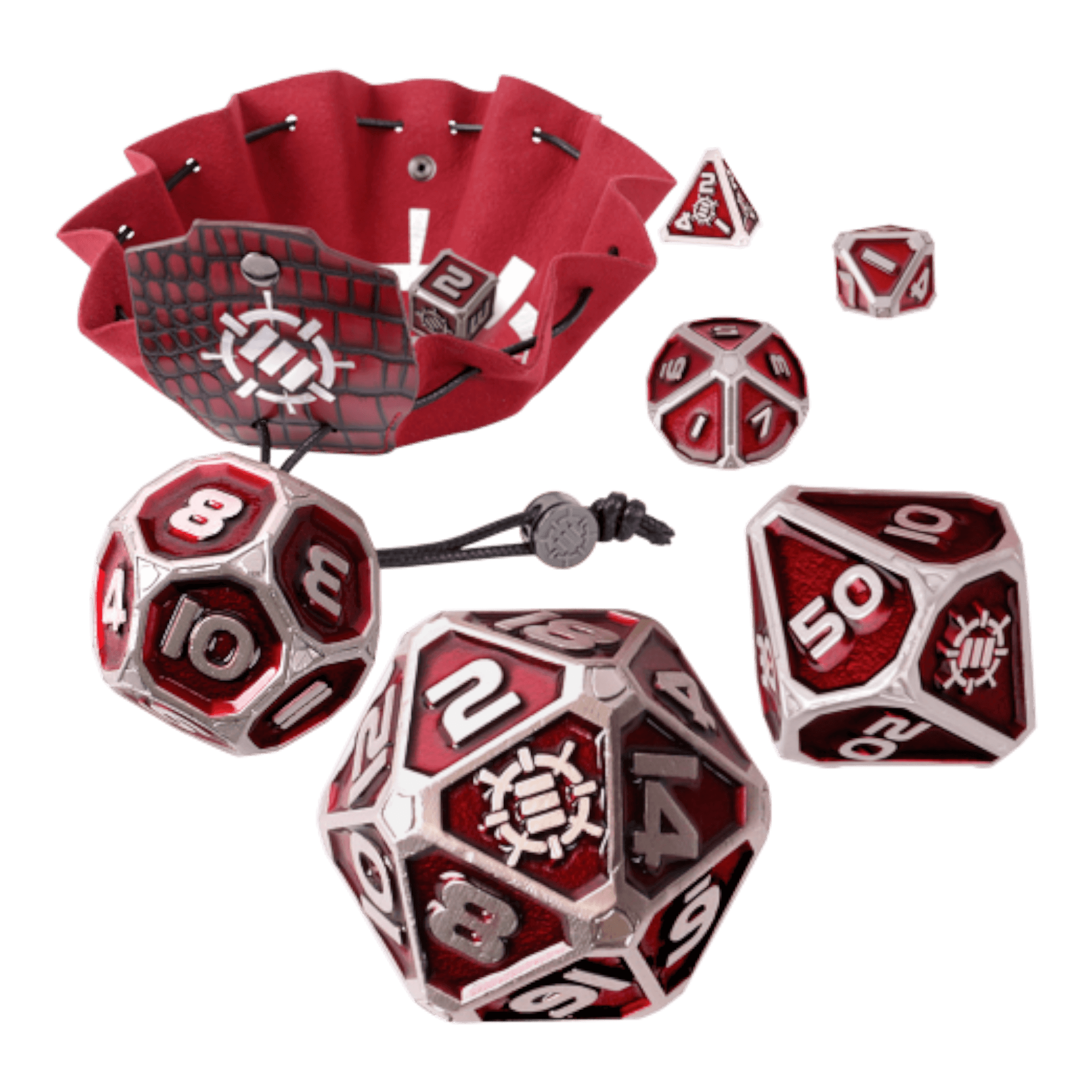 Q Workshop RPG Metallwürfel Set (Rot) Enhance Collectors Edition