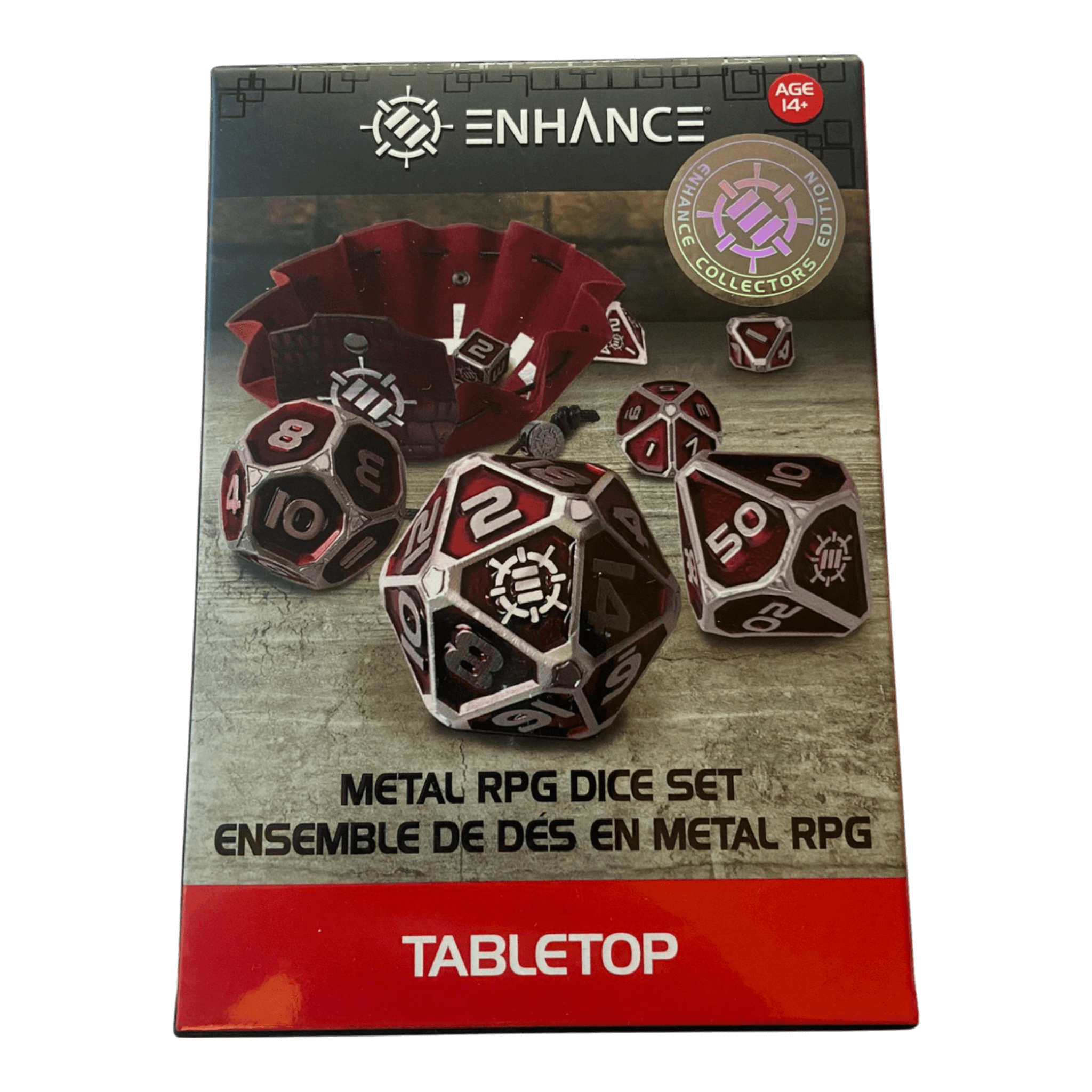 Q Workshop RPG Metallwürfel Set (Rot) Enhance Collectors Edition