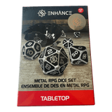 Q Workshop RPG Metallwürfel Set (Schwarz) Enhance Collectors Edition