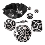 Q Workshop RPG Metallwürfel Set (Schwarz) Enhance Collectors Edition