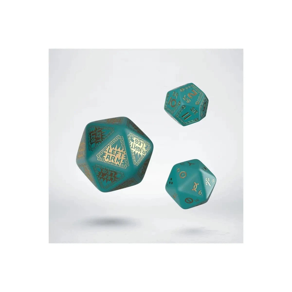 Q Workshop Runequest Expansion Dice Turquoise/Gold