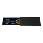 Würfel Stube Schlüsselanhänger - Rosé Gold Optik - inkl. Mini Metall Würfel Set - Kupfer - 6mm