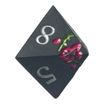 Würfel Stube Schwarze Metallwürfel mit pinken Magnolien Blüten W8
