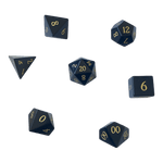 Waerfel Stube Schwarzer Obsidian Edelsteinwürfel Set