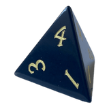 Waerfel Stube Schwarzer Obsidian Edelsteinwürfel W4