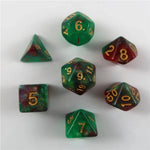 Waerfel Stube Shimmer Dice green-red Set