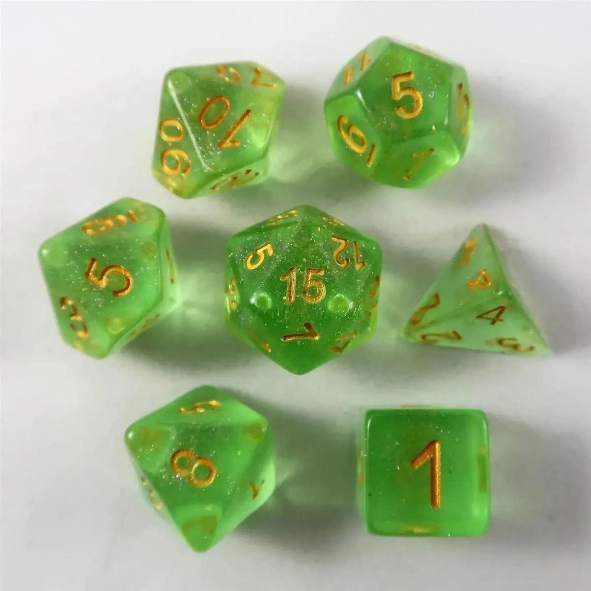 Waerfel Stube Shimmer Dice green Set