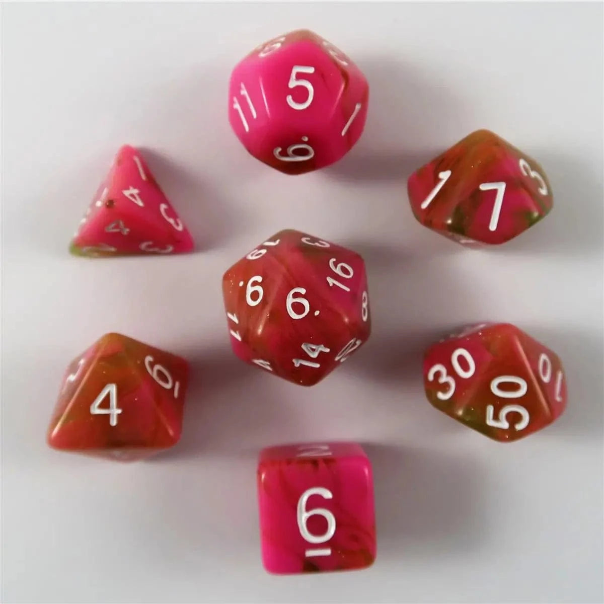 Waerfel Stube Shimmer Dice pink-gold Set