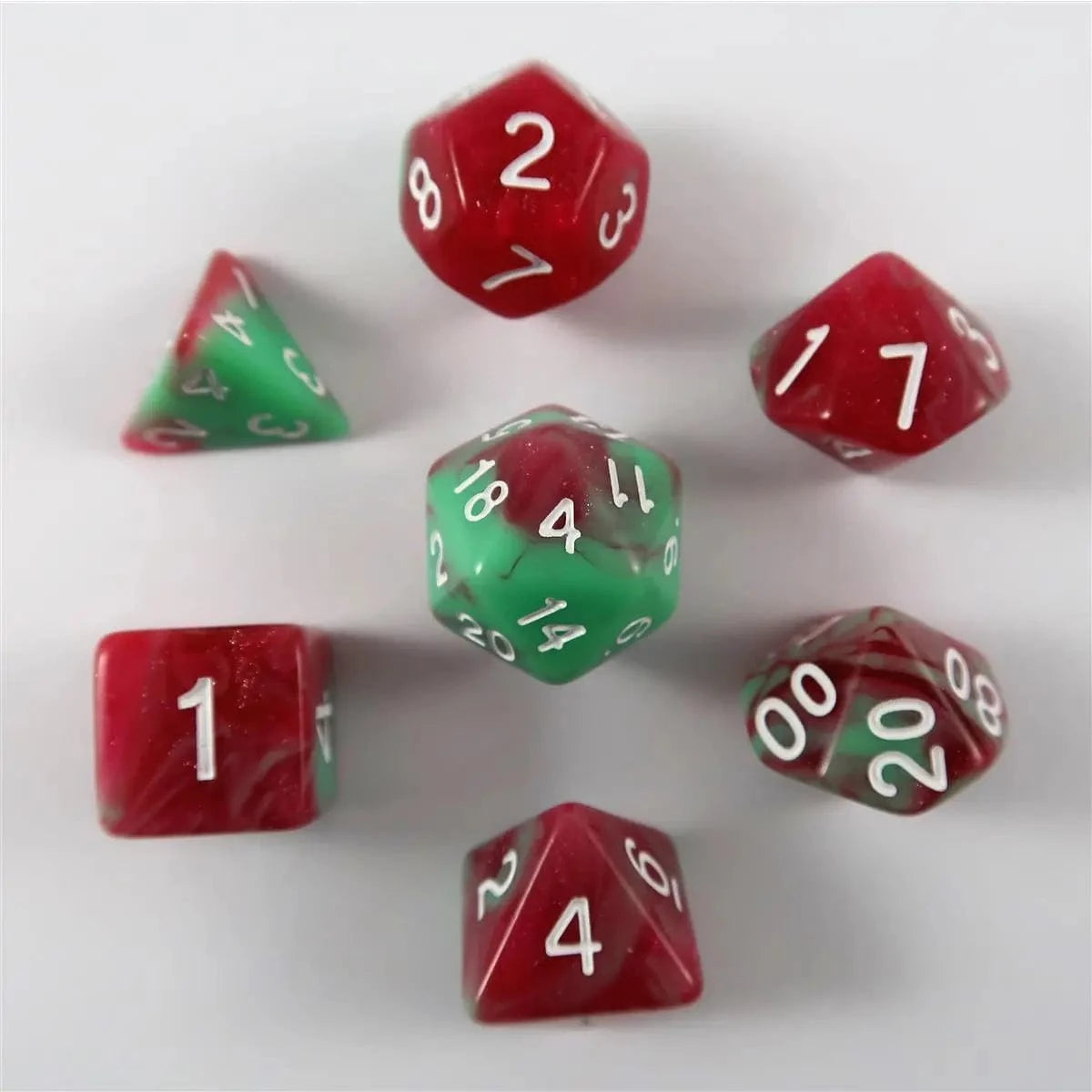 Waerfel Stube Shimmer Dice pink-teal Set
